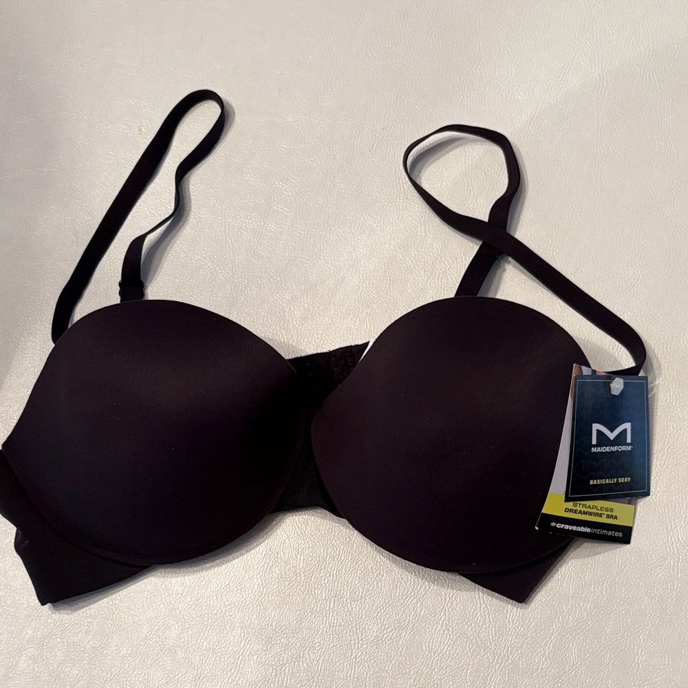 NWT Strapless Maidenform Classic Black Bra